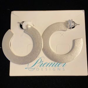 Premier Designs silver hoop earrings 3. available